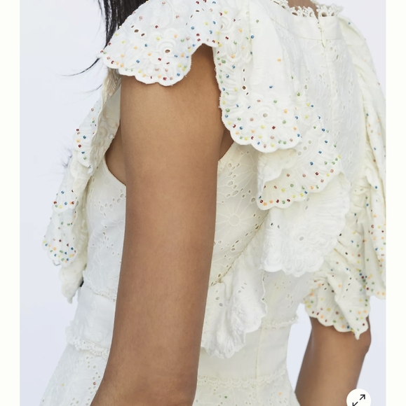 FARM Rio Beaded Eyelet Mini Dress - Picture 3 of 12